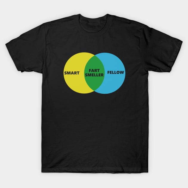 Funny Venn Diagram Fart Smeller T-Shirt by Bigfinz